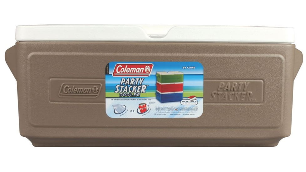 Coleman 24 Can PartyStacker Cooler, Compatible W/ Other PartyStacker Items, Gray, 23 Quarts 3000000452