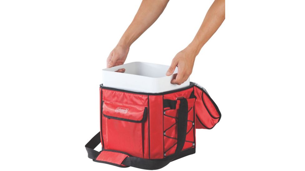 Coleman 30 Can Urban Soft Cooler W/ Removable Plastic Liner, Red 3000002172