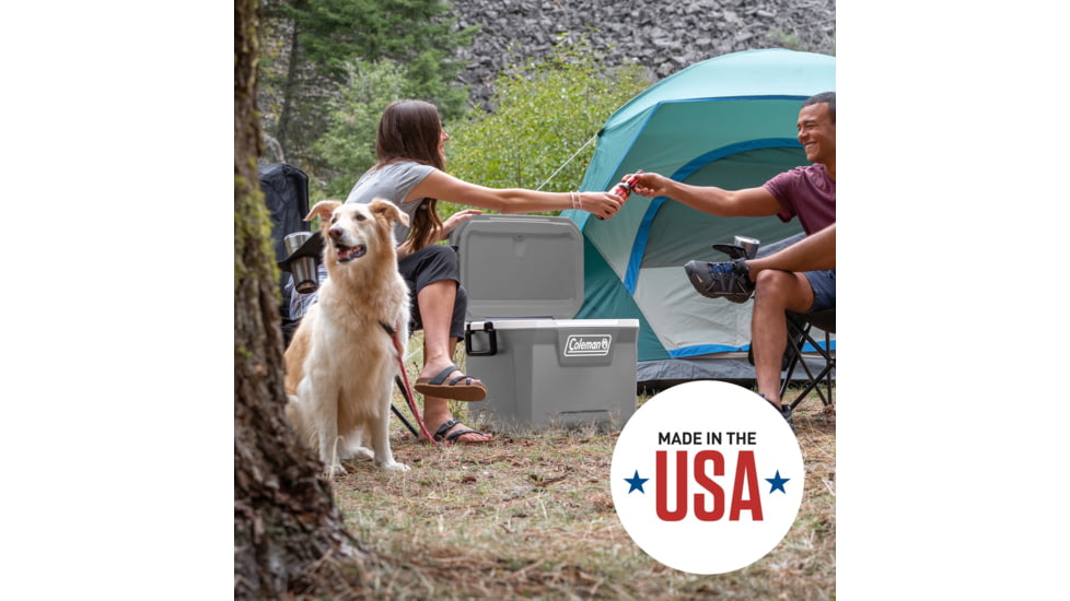 Coleman 316 Series 52-Quart Hard Cooler - Ship In Own Container, Rock Gray/White/Rock Gray, CM1010810001-15