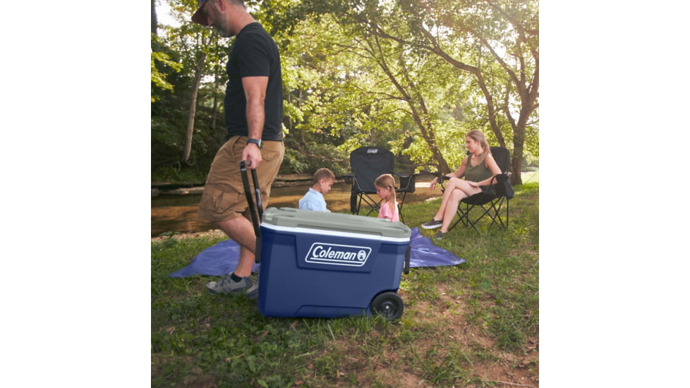 Coleman 316 Series 62-Quart Wheeled Hard Cooler, Twiling/Red, CM1010810001-46