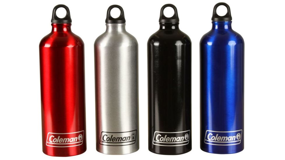Coleman 32 oz Aluminum Water Bottle W/ Looped Topper, 3.2 in X 10.5 in 2000009202