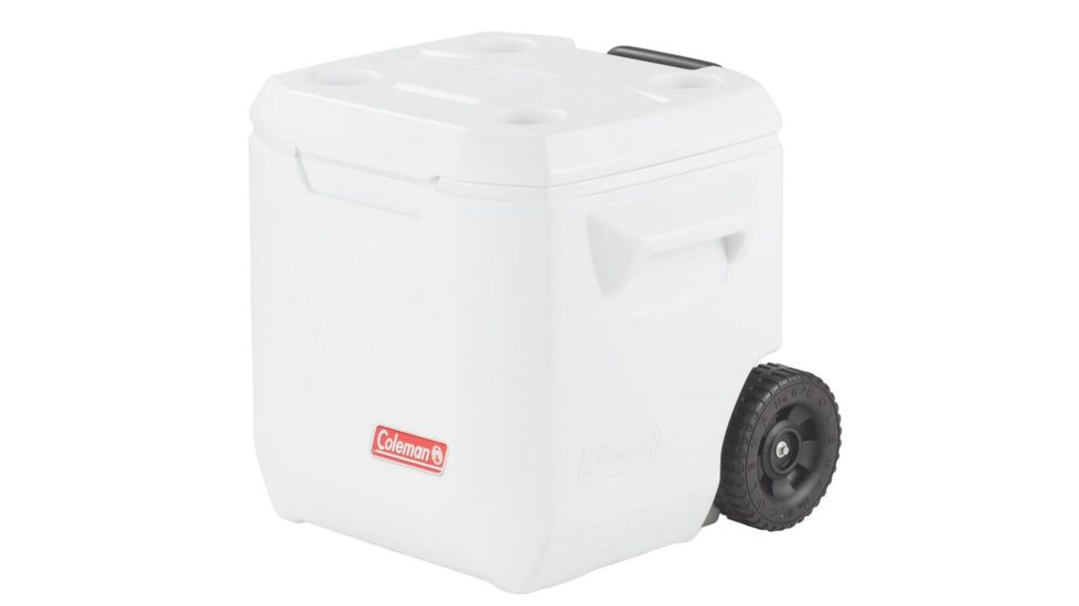 Coleman Xtreme 4 Marine Wheeled Cooler, 40 Quart, 5886, White, Holds 60 Cans, 3000002454