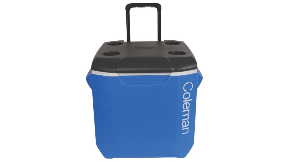 Coleman 45 Quart Wheeled Cooler, 5888, Blue / White / Dark Gray, Holds 70 Cans 3000002557