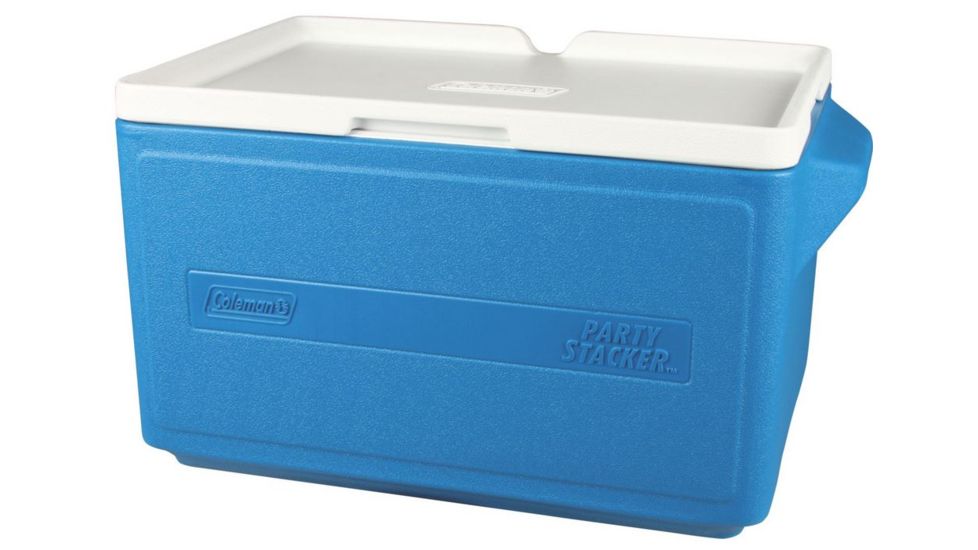 Coleman 48 Can PartyStacker Cooler, Compatible W/ Other PartyStacker Items, Blue, 33 Quarts 3000000480