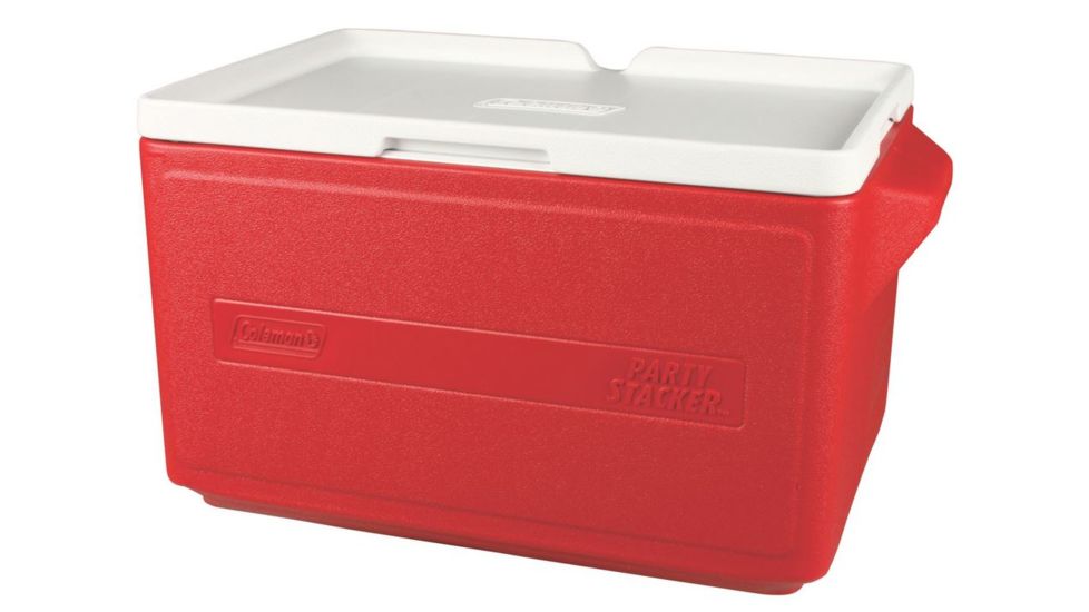 Coleman 48 Can PartyStacker Cooler, Compatible W/ Other PartyStacker Items, Red, 33 Quarts 3000000481