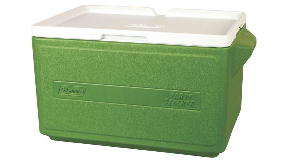 Coleman 48 Can PartyStacker Cooler, Compatible W/ Other PartyStacker Items, Green, 33 Quarts 3000000482