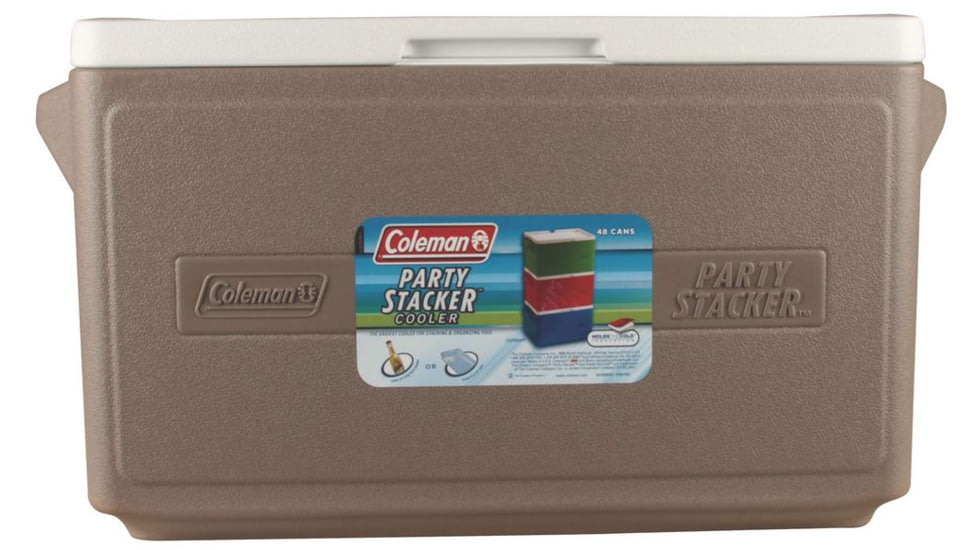Coleman 48 Can PartyStacker Cooler, Compatible W/ Other PartyStacker Items, Gray, 33 Quarts 3000000483