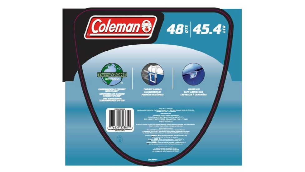 Coleman 48 Quart Cooler, No Tray, Blue 3000000153