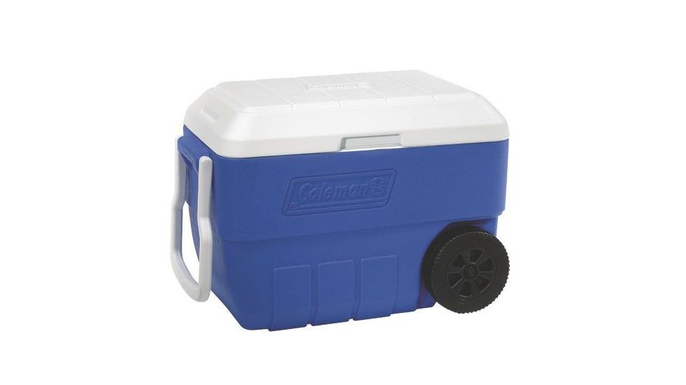 Coleman 56 Quart Wheeled Cooler, GLBL, Blue, Holds 60 Cans 5856A718G