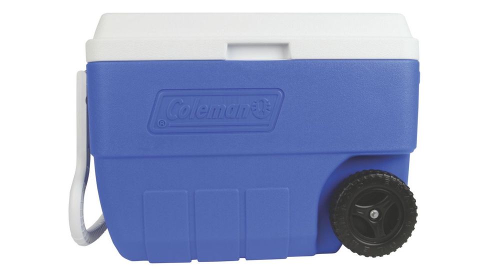 Coleman 56 Quart Wheeled Cooler, GLBL, Blue, Holds 60 Cans 5856A718G