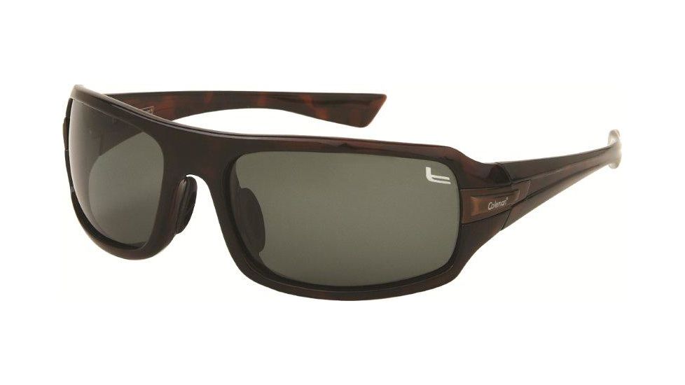 Coleman 6001 Polarized Sunglasses - Brown Tortoise Shell Frame, Green Lenses CC1 6001-C2