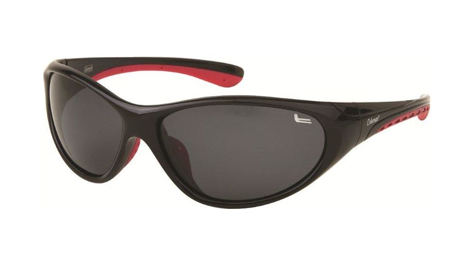 Coleman 6006 Polarized Sunglasses - Black And Pink Frame, Smoke Lenses CC1 6006-C2