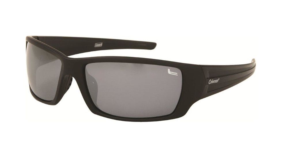 Coleman 6008 Polarized Sunglasses - Matte Black And White Flash Frame, Smoke white Lenses CC1 6008-C2