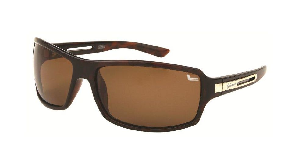 Coleman 6016 Polarized Sunglasses - Dark Brown Tortoise Shell Frame, Brown Lenses CC1 6016-C2