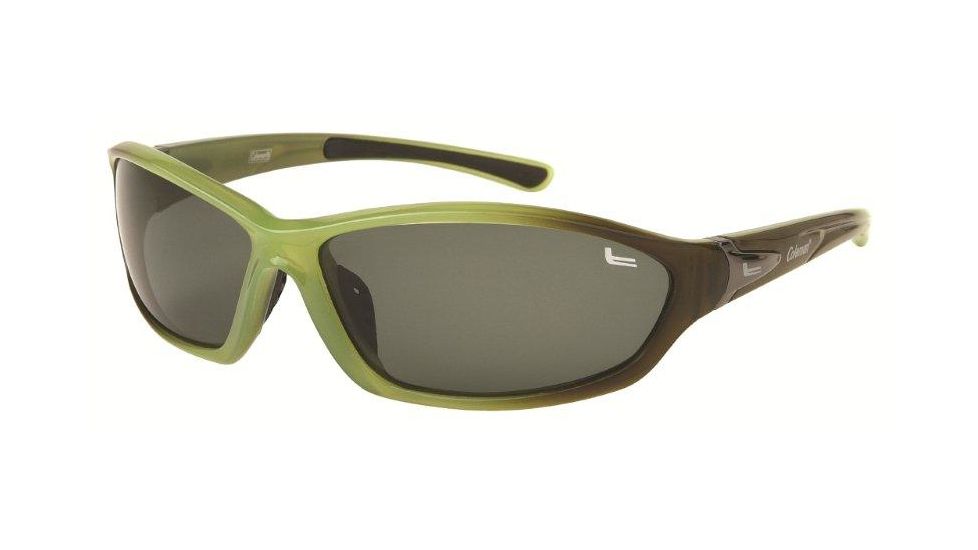 Coleman 6018 Polarized Sunglasses - Green Frame, Smoke Lenses CC1 6018-C3