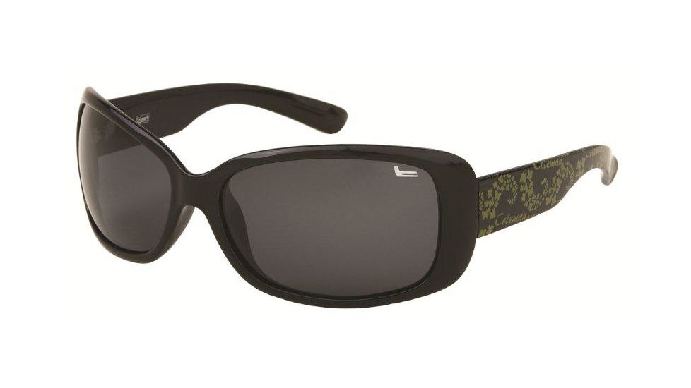 Coleman 6023 Polarized Sunglasses - Black And Green Frame, Smoke Lenses CC1 6023-C2