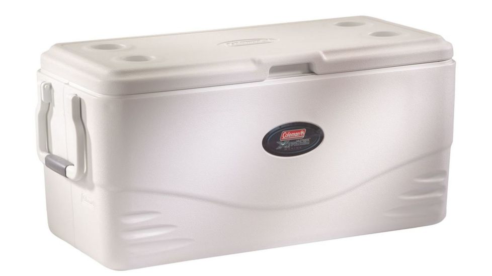 Coleman 82 Quart Xtreme 6 Marine Cooler, 6296 TRI, White, Holds 129 Cans 3000002235
