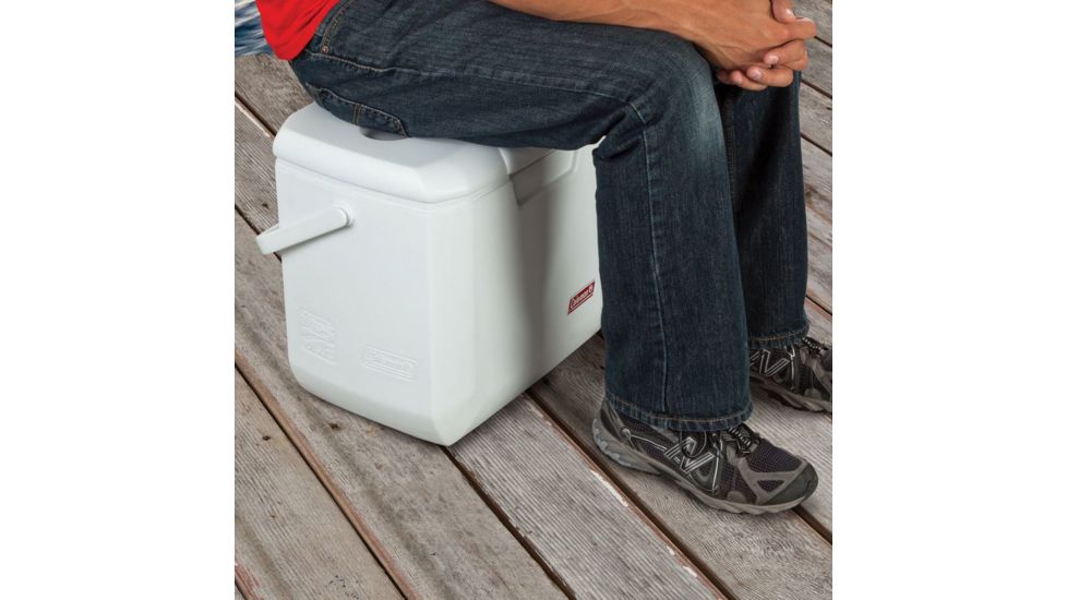 Coleman 82 Quart Xtreme 6 Marine Cooler, 6296 TRI, White, Holds 129 Cans 3000002235