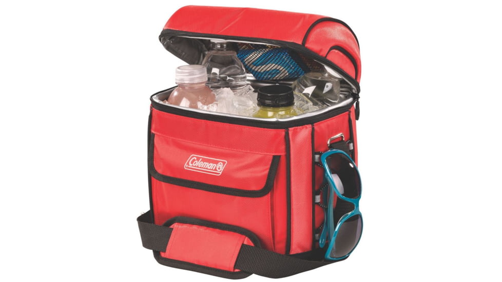 Coleman 9 Can Urban Soft Cooler W/ Removable Plastic Liner, Red 3000002174