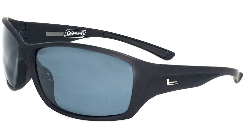 Coleman Adventurer Sunglasses, Matte Black Frame, Smoke Lens Lens, Polarized, C6051-C1
