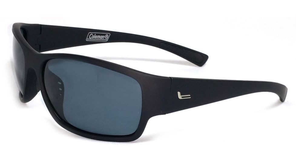 Coleman Backpacker Sunglasses, Matte Black Frame, Smoke Lens Lens, Polarized, C6052-C1