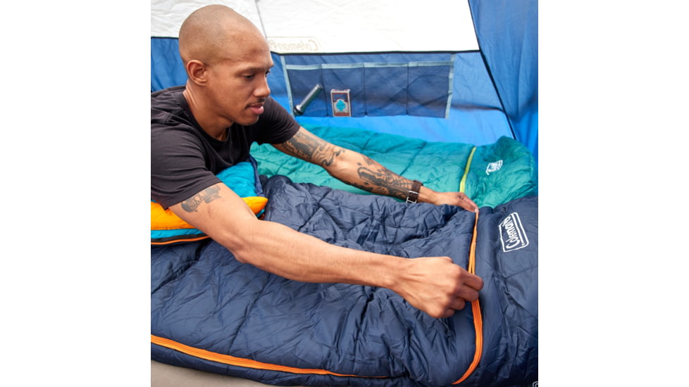 Coleman Big Bay Contoured Sleeping Bag, 20F, Big/Tall, Blunt, CM1010410015-2