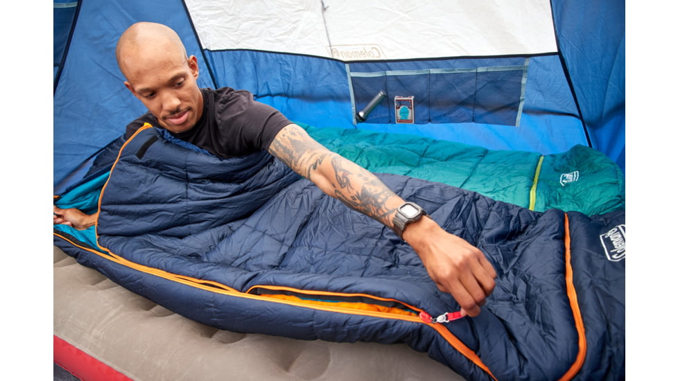 Coleman Big Bay Contoured Sleeping Bag, 20F, Big/Tall, Blunt, CM1010410015-2