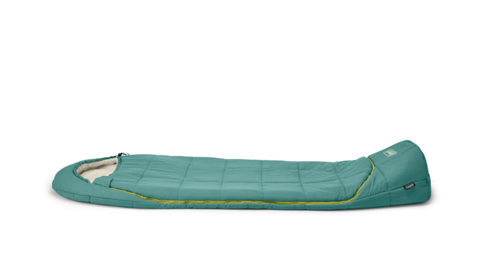 Coleman Big Bay Contoured Sleeping Bag, 40F, Big/Tall, Green, CM1010410015-4