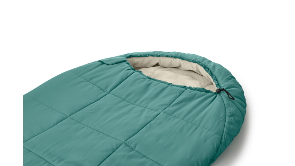 Coleman Big Bay Contoured Sleeping Bag, 40F, Big/Tall, Green, CM1010410015-4
