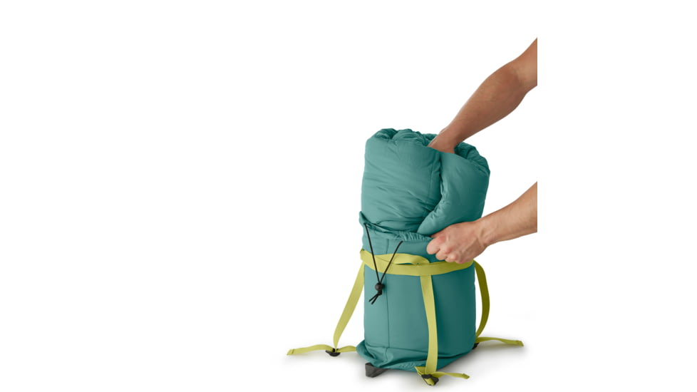Coleman Big Bay Contoured Sleeping Bag, 40F, Big/Tall, Green, CM1010410015-4