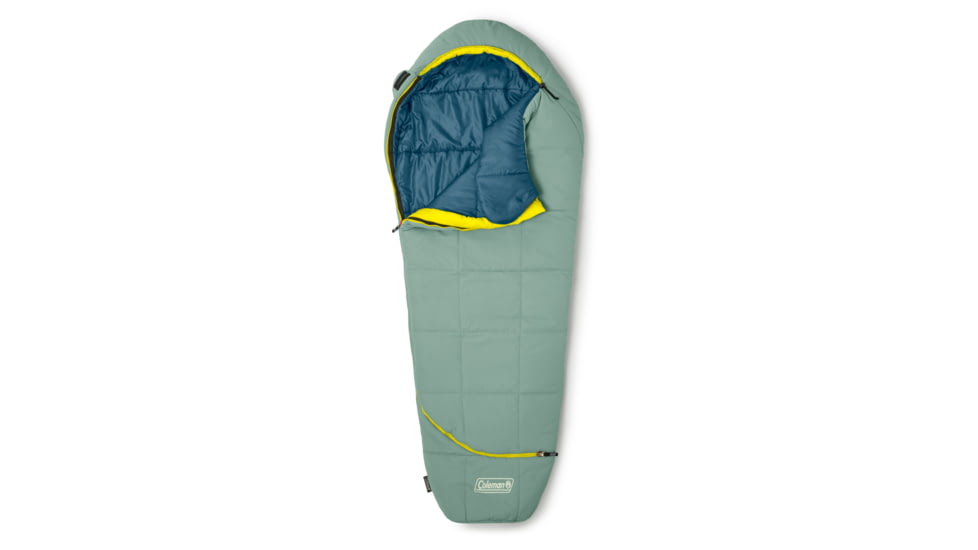Coleman Big Bay Mummy Sleeping Bag, 20F, Moss, CM1010410015-5