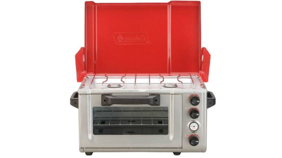 Coleman Camp Propane Stove/Oven Combo, Red 2000020944