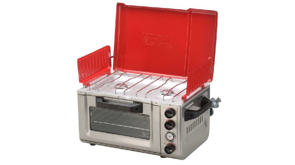 Coleman Camp Propane Stove/Oven Combo, Red 2000020944