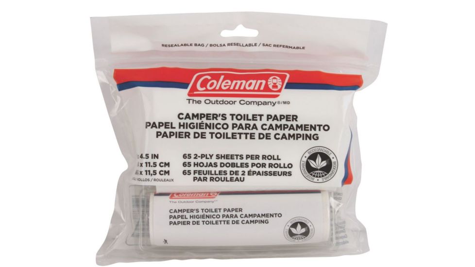 Coleman Campers Toilet Paper, Safe for Septic Sysyems, White, Pack of 3 Rolls, 2000014874