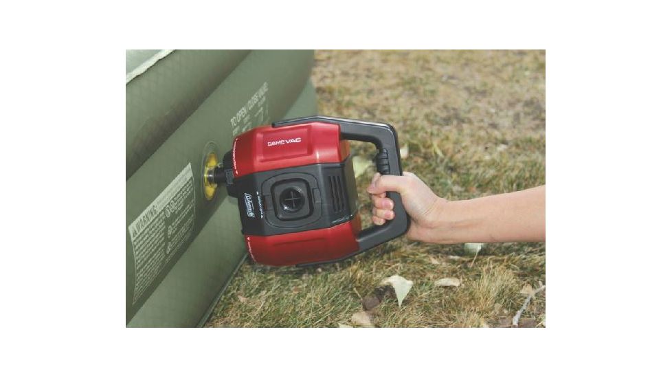 Coleman CampVac Rechargeable 120V Vacuum / Pump, Red 2000019226