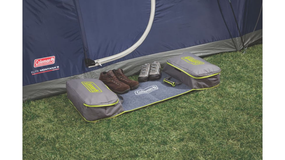 Coleman Carry-All Mat, Storage Bag Camping Gear, Two Zippered Compartments, Gray / Green 2000018199