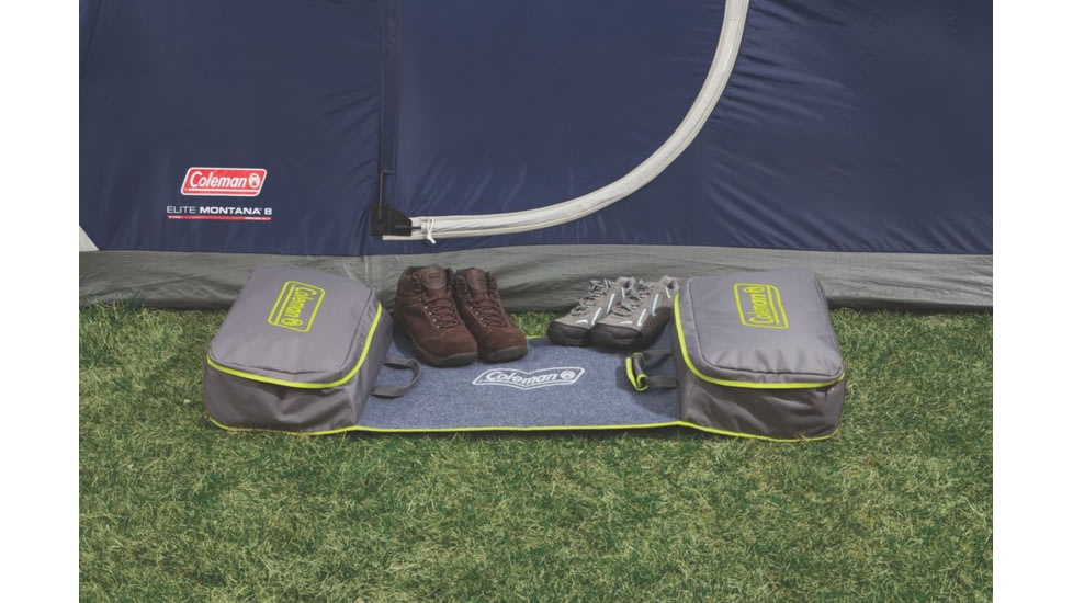 Coleman Carry-All Mat, Storage Bag Camping Gear, Two Zippered Compartments, Gray / Green 2000018199