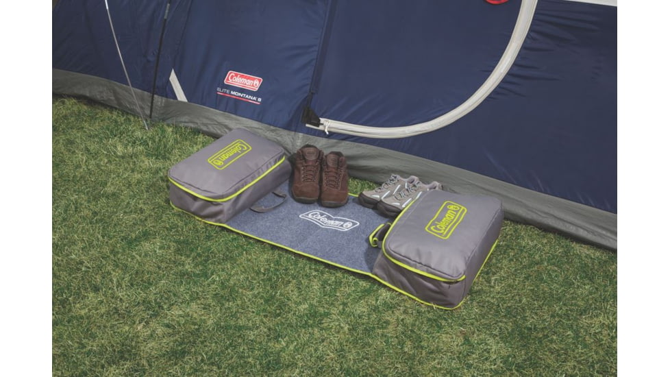 Coleman Carry-All Mat, Storage Bag Camping Gear, Two Zippered Compartments, Gray / Green 2000018199