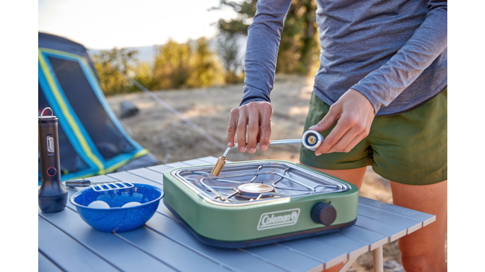Coleman Cascade 18 1-Burner Propane Camping Stove, Moss, CM1011010002-1