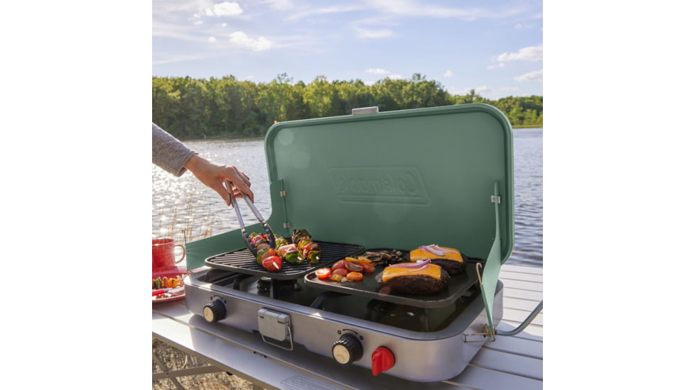 Coleman Cascade 3-in-1 Propane Camping Stove, Moss, CM1011010003-5