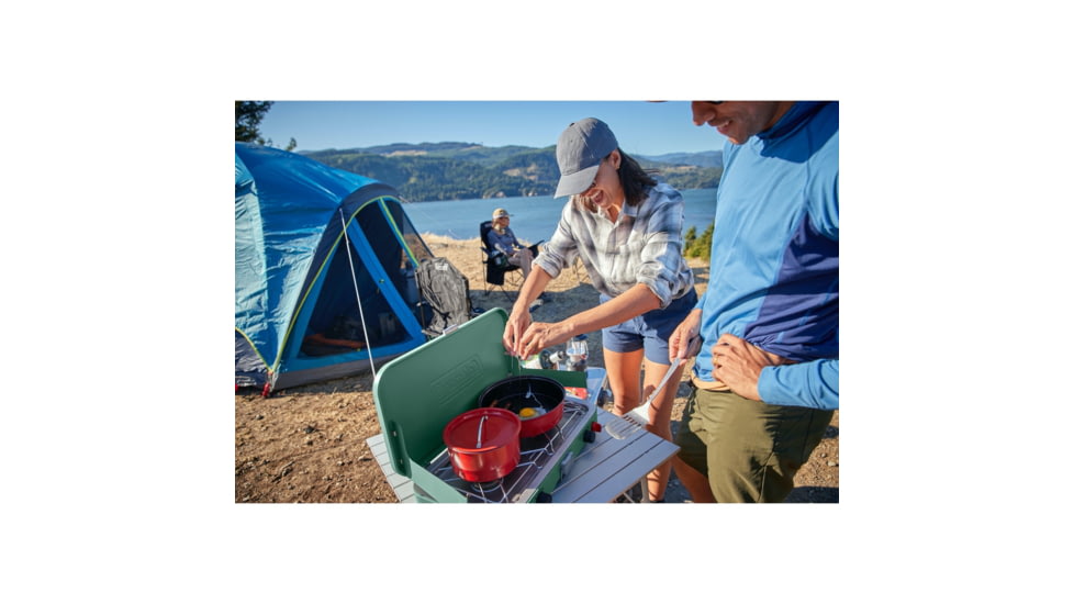 Coleman Cascade 222 2-Burner Propane Camping Stove, Moss, CM1011010003-2