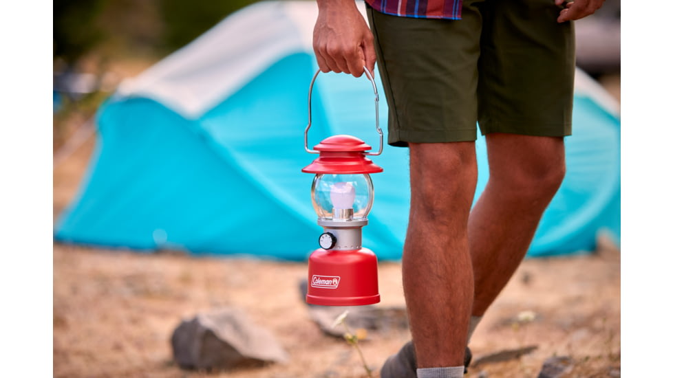 Coleman Classic Alkaline 500 Lumen LED Lantern, Red, CM1011510001-26