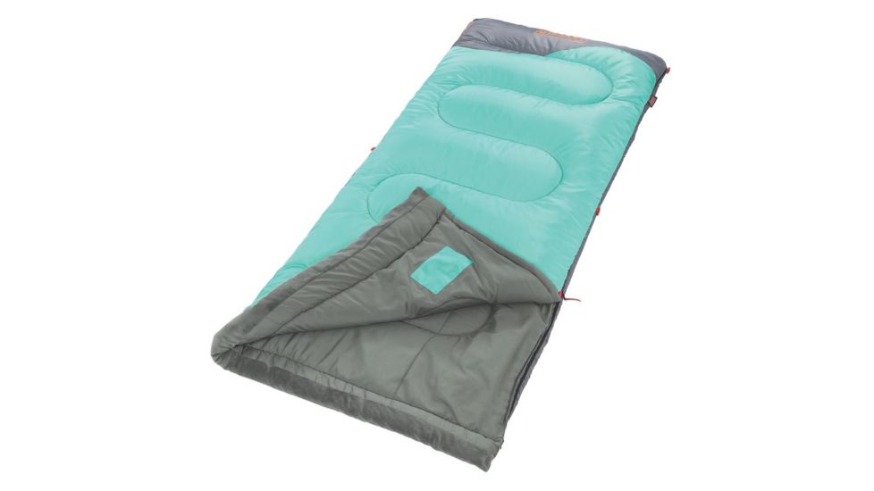 Coleman Comfort Cloud 40 Regular Sleeping Bag W/ Memory Foam Bottom, Blue / Gray, 75 x 33 in 2000025550