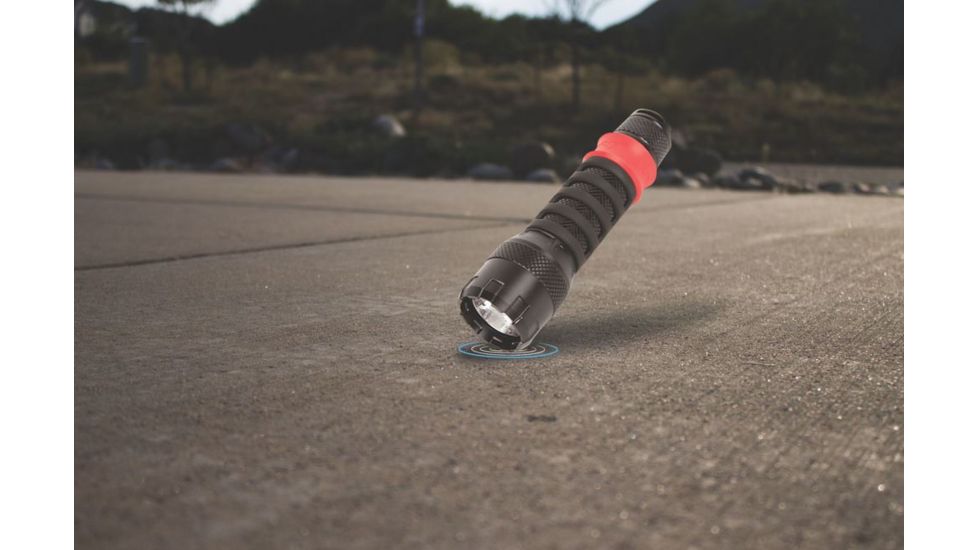 Coleman Conquer 125L LED Flashlight, IPX4 Water-Resistant Design, Black / Red 2000025268