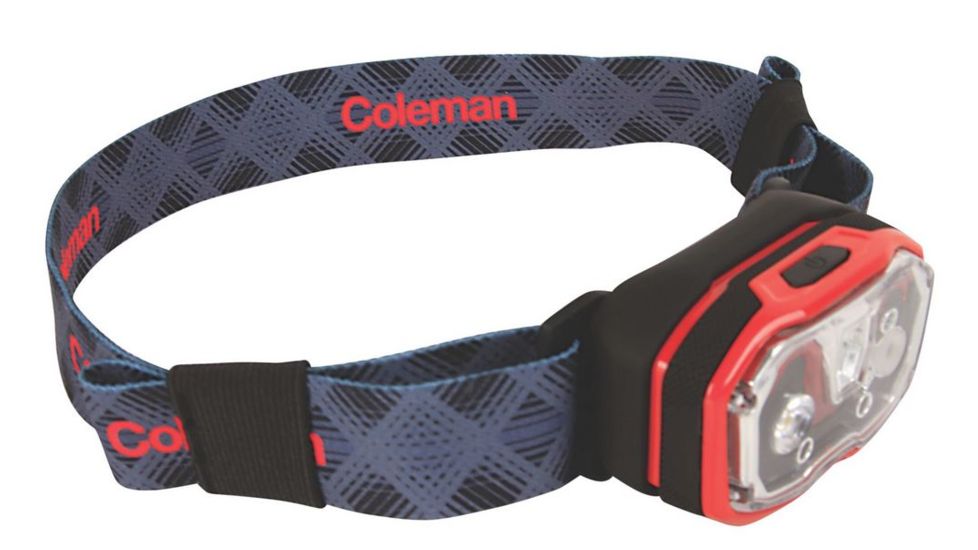 Coleman Conquer 200L LED Headlamp, 200 Lumens, Reax Auto Adjust Light Sensor, Red / Black 2000022358