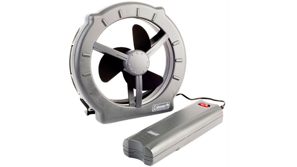 Coleman Cool Zephyr Portable Window Fan, Two Speed Airflow, Silver, 10.5 x 10.5 in 2000009115