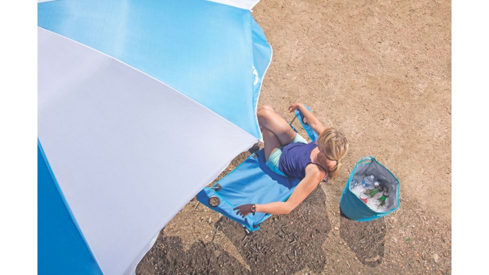 Coleman Day Trip Umbrella, Portable, Blue / White, Diameter 5 ft 6 in / Height 6 ft 8 in 2000014792