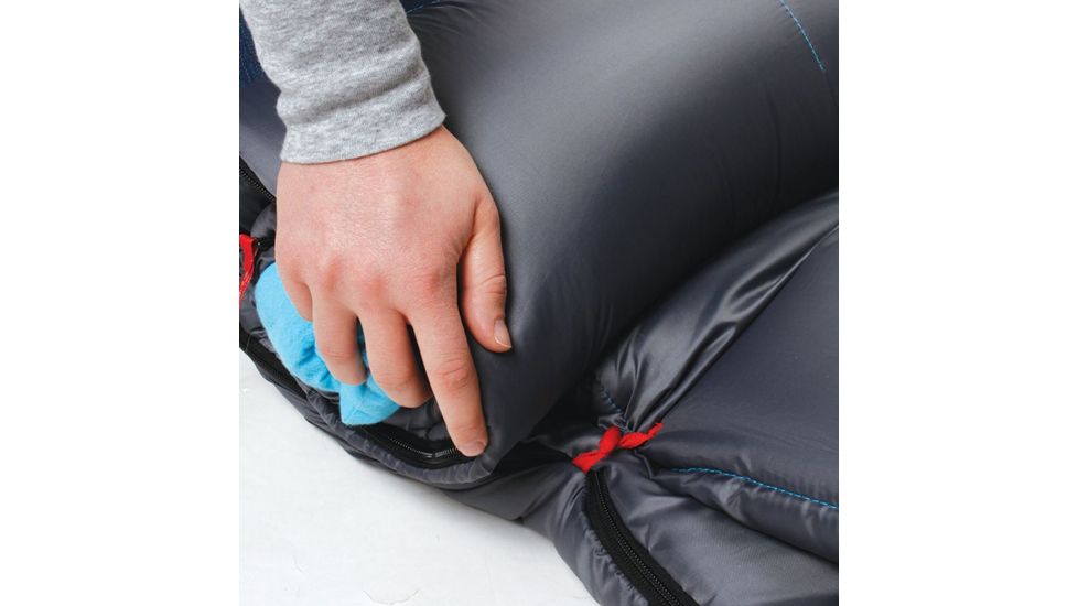 Coleman Dexter Point 30 Big-N-TallSleeping Bag, Machine Washable, Gray / Blue, 84 x 39 in 2000018135