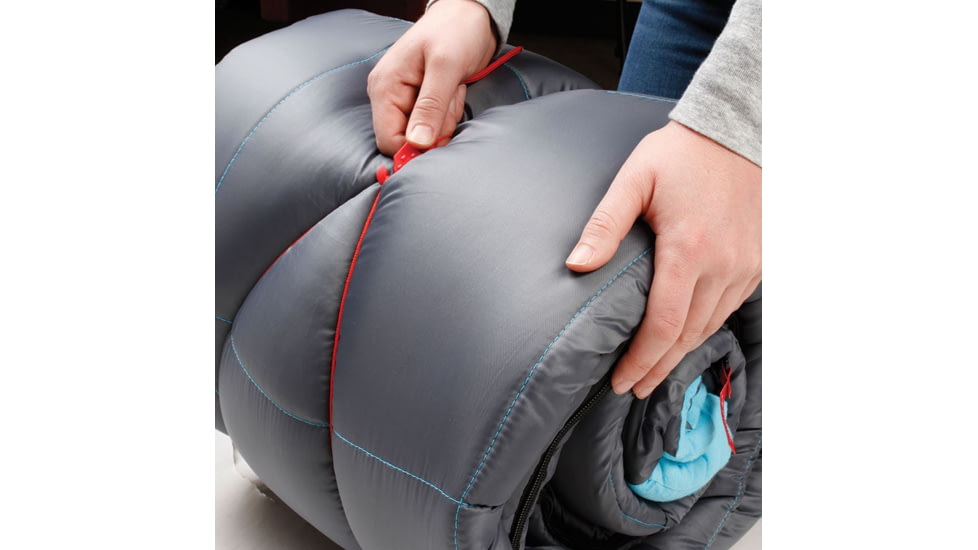 Coleman Dexter Point 30 Big-N-TallSleeping Bag, Machine Washable, Gray / Blue, 84 x 39 in 2000018135