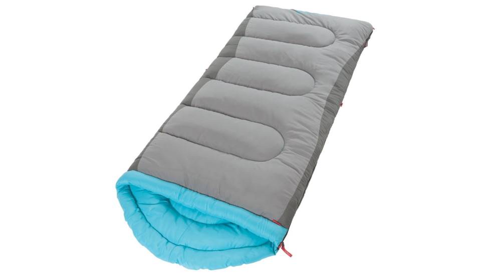 Coleman Dexter Point 30 Tall Sleeping Bag,  Countoured Head,  Interior Tuck Pocket, Gray / Blue, 82 x 33 in 2000018132